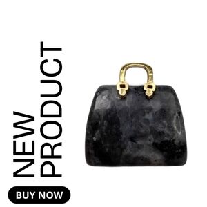 NEW Larvikite Black and Grey Mini Handbag